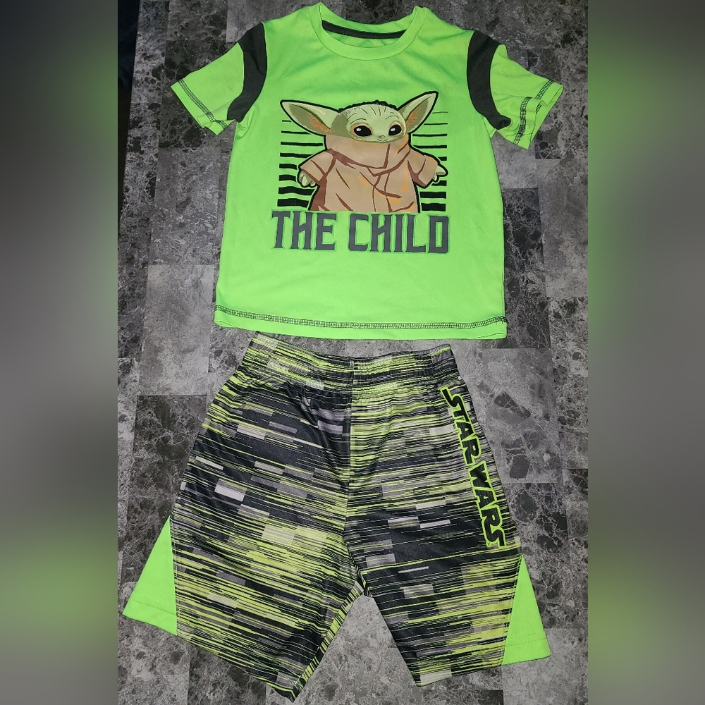 Star Wars Green and Black Athletic Outfit
